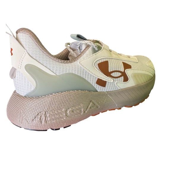 NWB-UNDER ARMOUR HOVR MEGA 2 MVMNT/WHITE-BROWN/ UNISEX SHOES/SIZE M 10.5 - W 12 main image 4